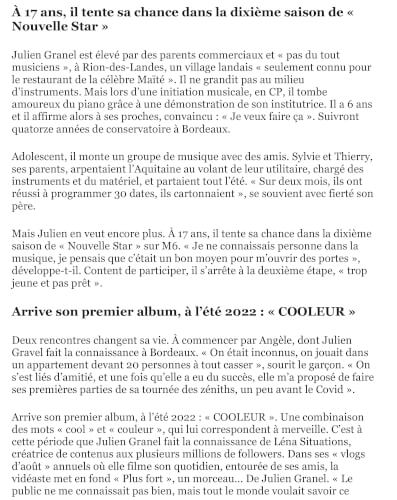 Qui est Julien Granel, le champion  des festivals...